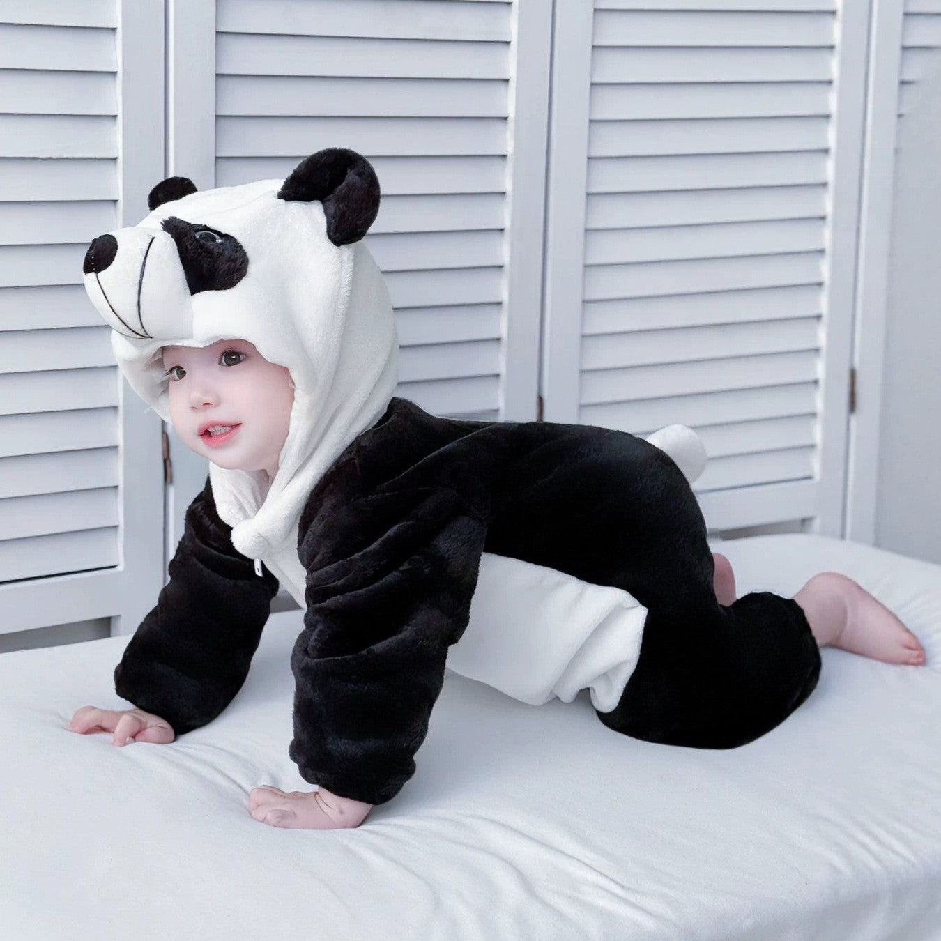 Little Monster Hooded Fleece Romper