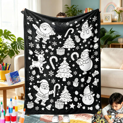 Color & Cozy Christmas Activity Blanket