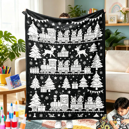 Color & Cozy Christmas Activity Blanket
