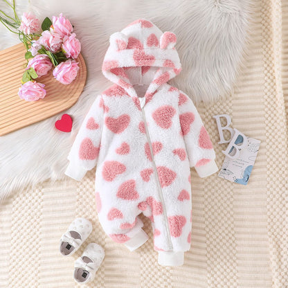 Sweetheart Hooded Baby Romper