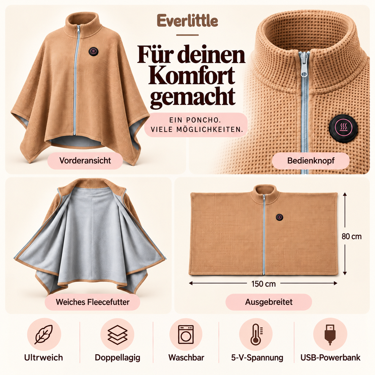 CozyHeat™ Wärmeponcho