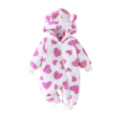 Sweetheart Hooded Baby Romper