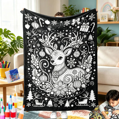 Color & Cozy Christmas Activity Blanket